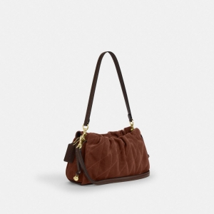 Coach Faye Shoulder Bag With Quilting - Gold/Vintage Brown/Maple - Image 6