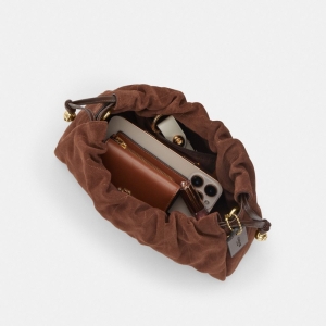 Coach Faye Shoulder Bag With Quilting - Gold/Vintage Brown/Maple - Image 8