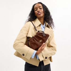 Coach Faye Shoulder Bag With Quilting - Gold/Vintage Brown/Maple - Image 4