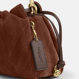 Coach Faye Shoulder Bag With Quilting - Gold/Vintage Brown/Maple - Image 10