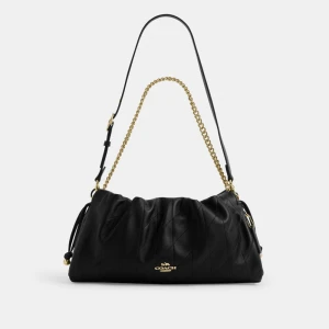 Coach Faye Large Shoulder Bag With Quilting - Gold/Black - Image 10