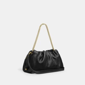 Coach Faye Large Shoulder Bag With Quilting - Gold/Black - Image 7