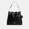 Coach Evelyn Large Shoulder Bag With Quilting - Gold/Black