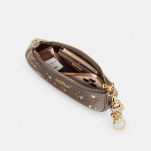 Coach Teri Shoulder Bag With Rivets - Gold/Dark Stone - Image 8