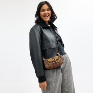 Coach Ashton Mini Shoulder Bag In Signature Canvas - Gold/Tan/Vintage Brown - Image 11