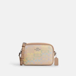 Coach Jamie Camera Bag In Rainbow Signature Canvas - Silver/Sand Multi