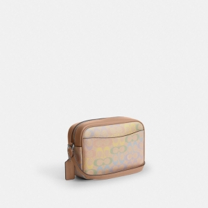 Coach Jamie Camera Bag In Rainbow Signature Canvas - Silver/Sand Multi - Image 5