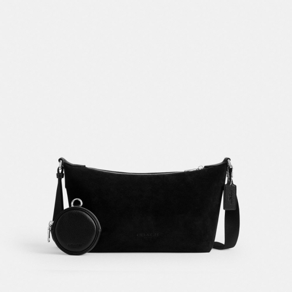 Coach Small Finn Crossbody Bag With Pouch - Silver/Black