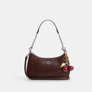 Coach Teri Shoulder Bag With Quilting - Silver/Maple (CDP32) - Image 7