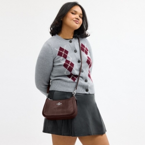 Coach Teri Shoulder Bag With Quilting - Silver/Maple (CDP32) - Image 3