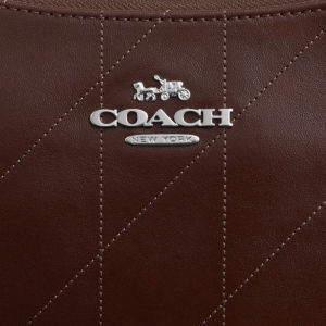 Coach Teri Shoulder Bag With Quilting - Silver/Maple (CDP32) - Image 10