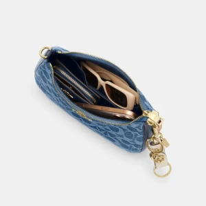 Coach Teri Shoulder Bag In Signature Denim - Gold/Indigo - Image 6