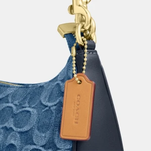 Coach Teri Shoulder Bag In Signature Denim - Gold/Indigo - Image 10