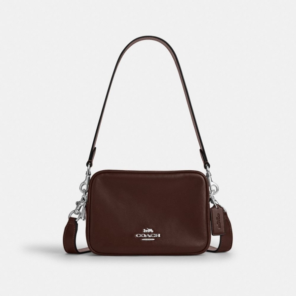Coach Mini Carey Crossbody Bag - Silver/Maple