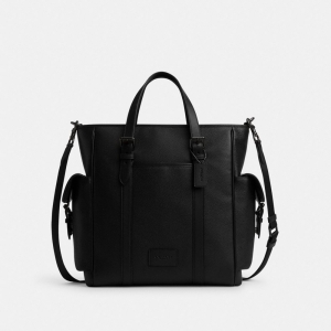 Coach Sprint Tote - Black Copper Finish/Black/Black