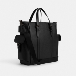 Coach Sprint Tote - Black Copper Finish/Black/Black - Image 5