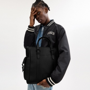 Coach Sprint Tote - Black Copper Finish/Black/Black - Image 4