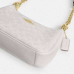 Coach Teri Shoulder Bag In Signature Canvas - Gold/White/Chalk - Image 10