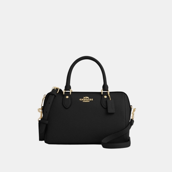 Rowan Satchel Bag - Gold/Black