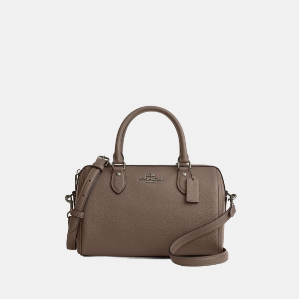 Coach Rowan Satchel Bag - Gunmetal/Dark Stone