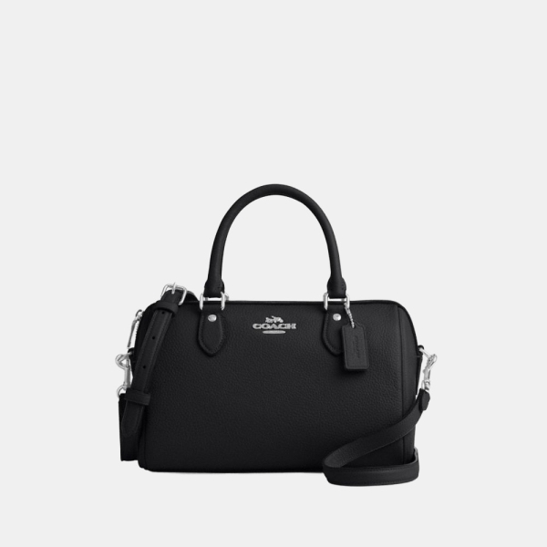 Coach Rowan Satchel Bag - Silver/Black