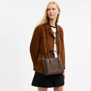 Coach Mollie Tote Bag 25 - Gold/Dark Stone - Image 4