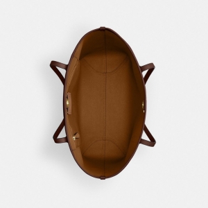 Coach City Tote Bag In Signature Canvas - Gold/Tan/Brown - Image 4