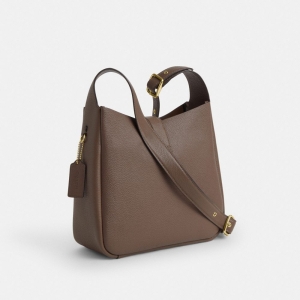 Coach Hadley Convertible Crossbody Bag - Gold/Dark Stone - Image 7