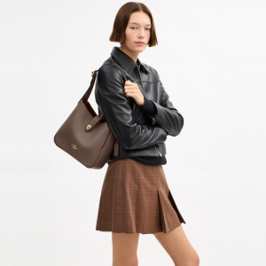 Coach Hadley Convertible Crossbody Bag - Gold/Dark Stone - Image 4