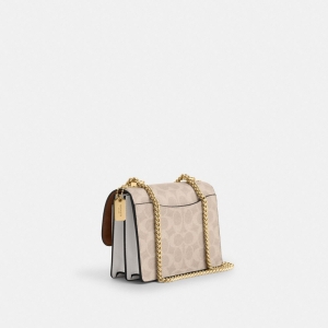 Coach Mini Klare Crossbody Bag In Signature Canvas - Gold/Sand/Chalk - Image 7