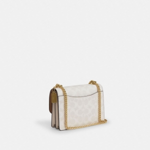 Coach Mini Klare Crossbody Bag In Signature Canvas - Gold/White/Chalk - Image 7