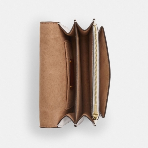 Coach Mini Klare Crossbody Bag In Signature Canvas - Gold/White/Chalk - Image 5