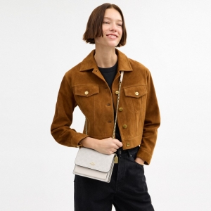 Coach Mini Klare Crossbody Bag In Signature Canvas - Gold/White/Chalk - Image 3