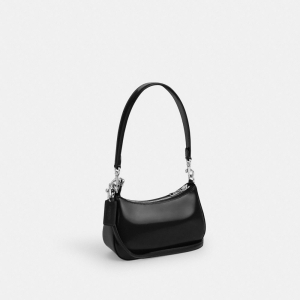 Coach Teri Mini Crossbody Bag - Silver/Black - Image 7