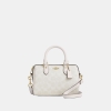Coach Mini Rowan Crossbody Bag In Signature Canvas - Gold/White/Chalk