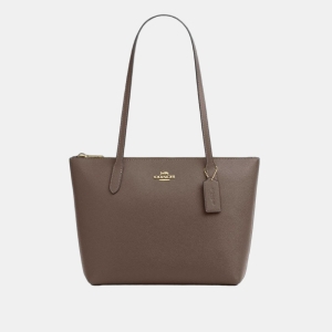 Fiona Zip Tote Bag - Gold/Dark Stone