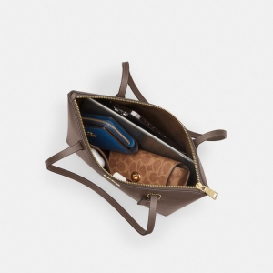 Fiona Zip Tote Bag - Gold/Dark Stone - Image 6