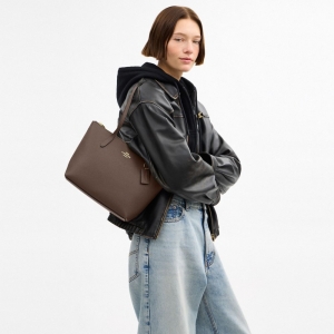Fiona Zip Tote Bag - Gold/Dark Stone - Image 3