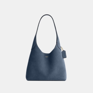 Coach Brooklyn Shoulder Bag 28 - Brass/Light Denim