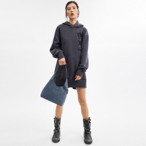 Coach Brooklyn Shoulder Bag 28 - Brass/Light Denim - Image 3