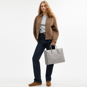 Coach Maggie Tote Bag - Gold/Dove Grey - Image 4