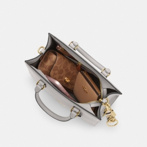 Coach Maggie Small Tote Bag - Gold/Dove Grey - Image 7