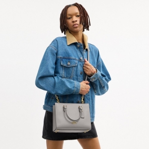Coach Maggie Small Tote Bag - Gold/Dove Grey - Image 3
