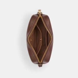 Coach Mini Jamie Camera Bag In Signature Canvas - Gold/Tan/Brown - Image 4
