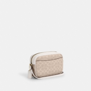 Coach Jamie Camera Bag In Signature Canvas - Gold/Sand/Chalk - Image 6