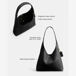 Coach Brooklyn Shoulder Bag 28 - Brass/Light Denim - Image 11