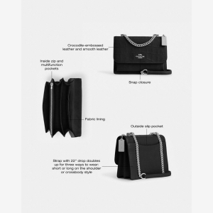 Coach Klare Crossbody Bag - Silver/Black (CC840) - Image 8