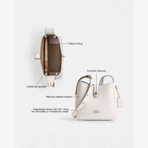 Coach Hadley Mini Crossbody Bag - Gold/Chalk - Image 9