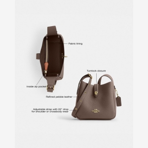 Coach Hadley Mini Crossbody Bag - Gold/Dark Stone - Image 7