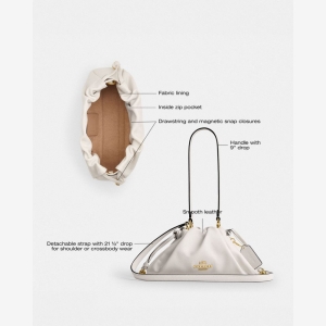 Coach Faye Shoulder Bag - Gold/Chalk - Image 11